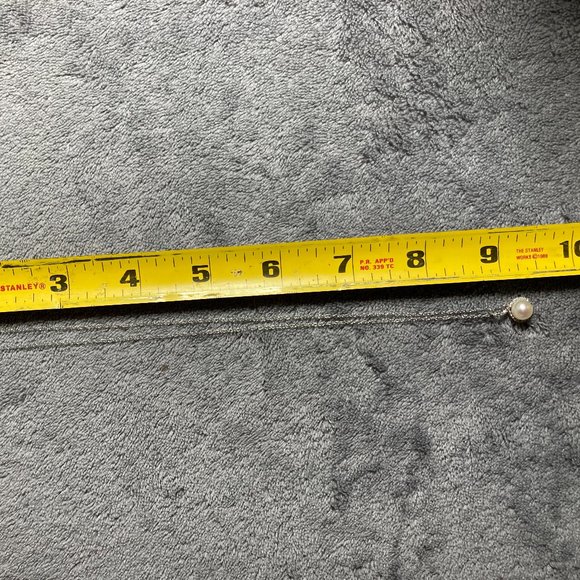 Vintage 2010s Diamond and Pearl White Gold Necklace - Picture 4 of 7